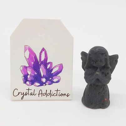 Matte Black Obsidian Angel # 116