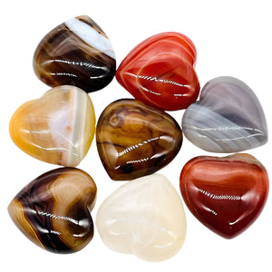 Agate Medium Puffy Heart