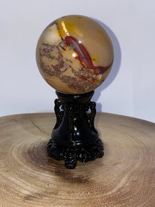 Medium Black Resin Sphere Stand