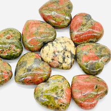Load image into Gallery viewer, Unakite Medium Hearts
