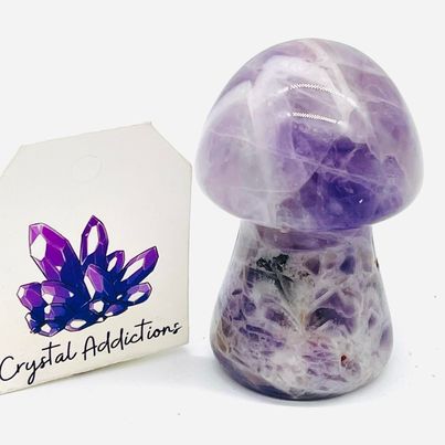 Chevron Amethyst Medium Mushroom # 16