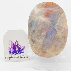 Rainbow Moonstone Palm Stone # 176