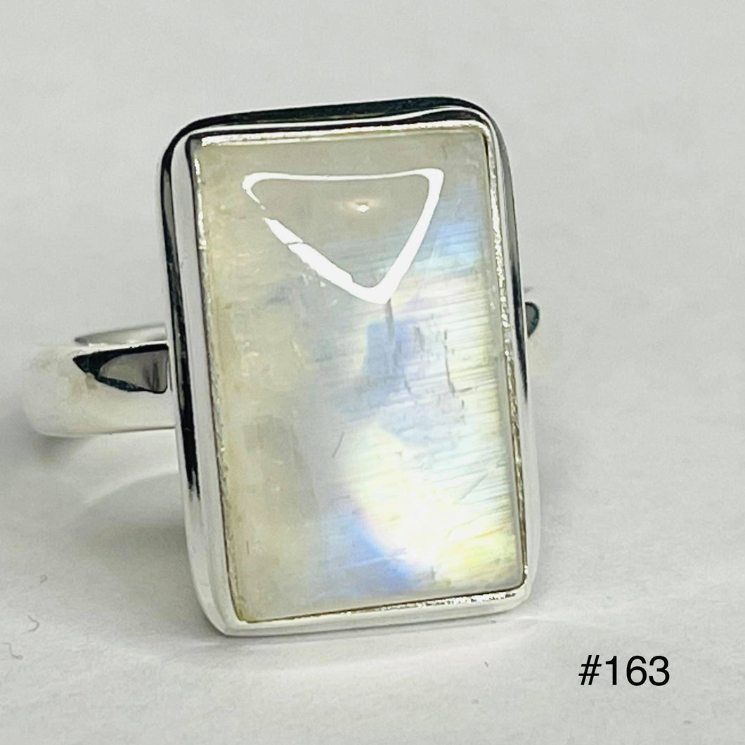 Moonstone Rectangle Ring #163