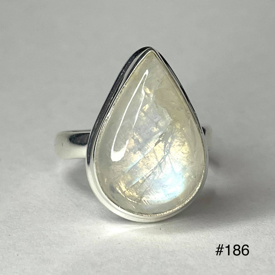 Moonstone Teardrop Ring # 186