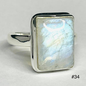 Moonstone Rectangle Ring #34