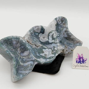 Moss Agate Moon Bowl # 193