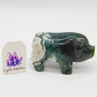 Moss Agate Pig # 193