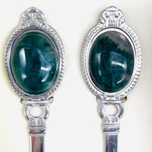 Load image into Gallery viewer, Moss Agate Spoon &amp; Fork Gift Set
