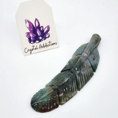 Moss Agate Feather # 78