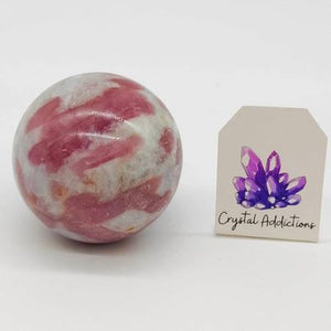 Pink Tourmaline in Feldspar Sphere # 47