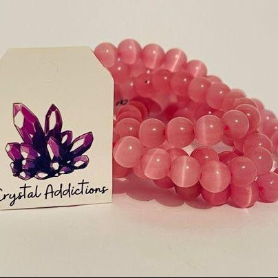 Pink Cats Eye Bracelet