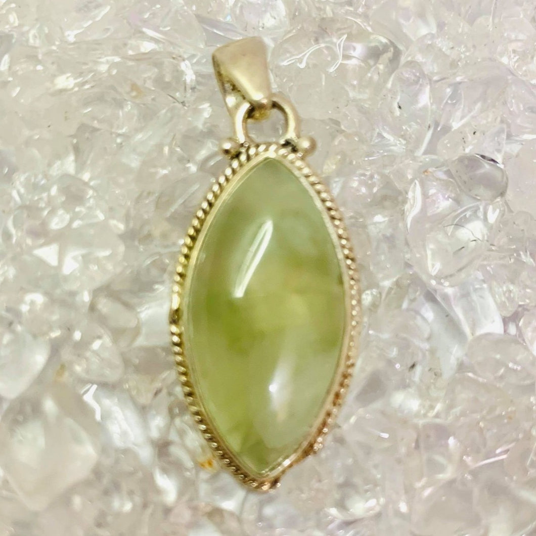 Prasiolite Sterling Silver Pendant #142