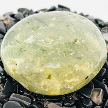 Load image into Gallery viewer, Prehnite with Black Tourmaline Palm Stone #9
