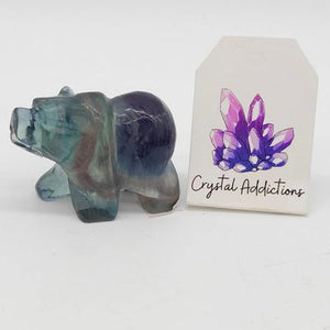 Rainbow Fluorite Bear P.I # 185