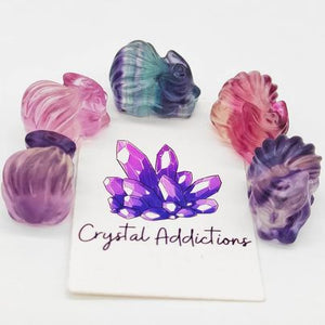 Rainbow Fluorite Mini Laying Nine TailFox