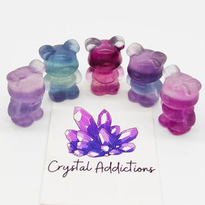 Rainbow Fluorite Mini Teddy Bear