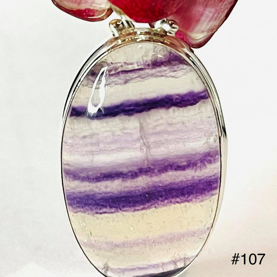 Rainbow Fluorite Pendant # 107