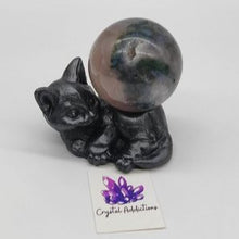 Load image into Gallery viewer, Resin Sleeping Cat Sphere Stand
