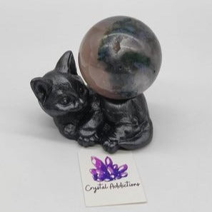 Resin Sleeping Cat Sphere Stand