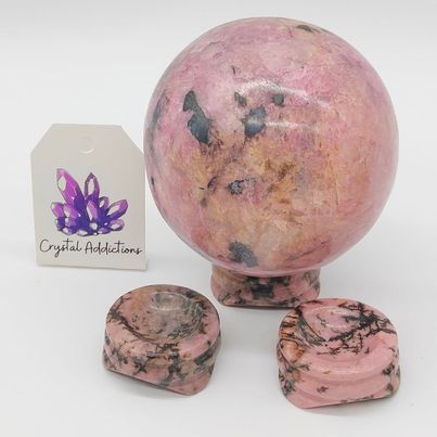 Rhodonite Sphere Stand