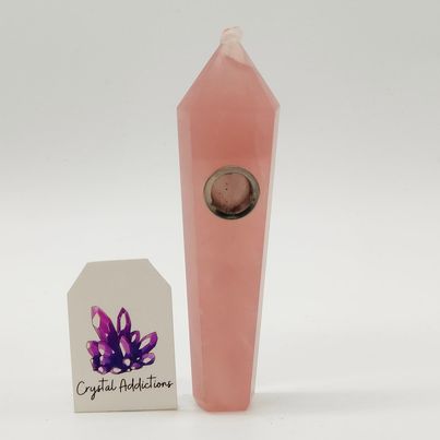 Rose Quartz Pipe # 162