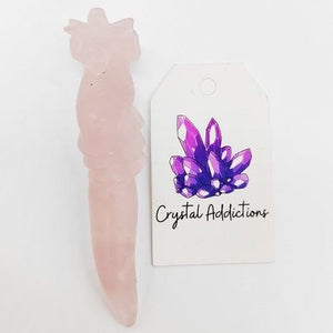 Rose Quartz Dragon Wand # 21