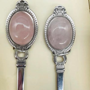 Rose Quartz Spoon & Fork Gift Set