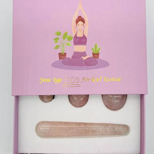 Rose Quartz Yoni Eggs + Massager Set