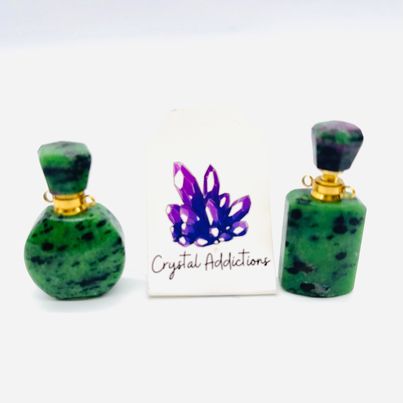 Ruby in Zoisite Perfume Bottles