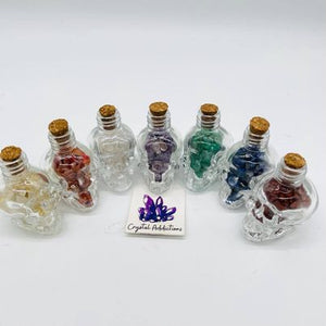 Glass Skull Chip Bottles