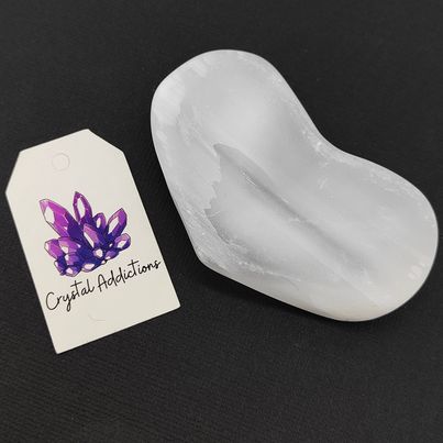 Selenite Heart Bowl # 56