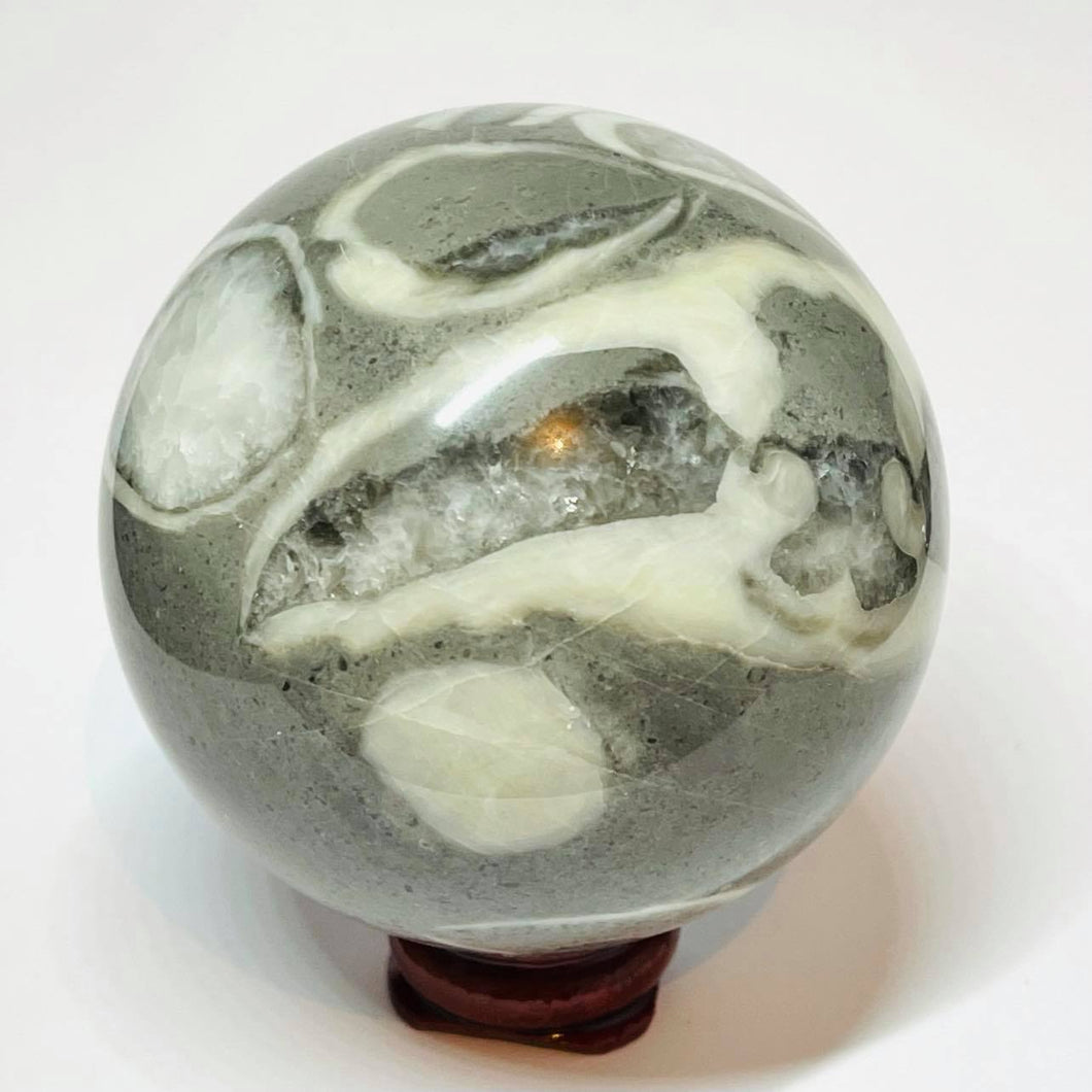 Shell Jasper Sphere # 82