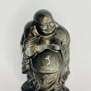 Silver Sheen Obsidian Buddha #42