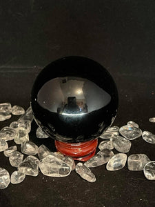 Black Obsidian Sphere #83