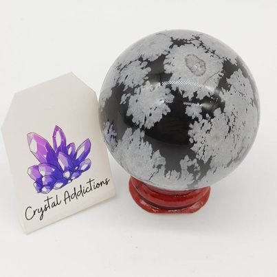 Snowflake Obsidian Sphere # 48