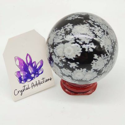 Snowflake Obsidian Sphere # 49