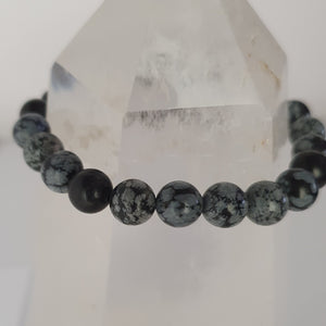 Snowflake Obsidian Bracelet