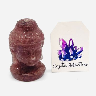 Strawberry Quartz Buddha Head # 146