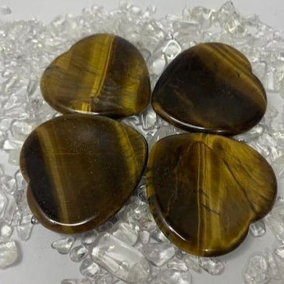 Tiger's Eye Heart Thumbstone