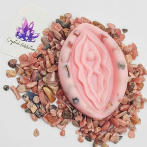 Vulva Wax Melt + Rhodochrosite Chips