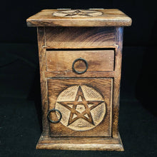 Load image into Gallery viewer, Wooden Pentacle 3 Draw Storage
