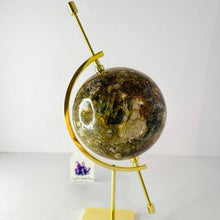 Load image into Gallery viewer, XL Gold Globe Sphere Stand
