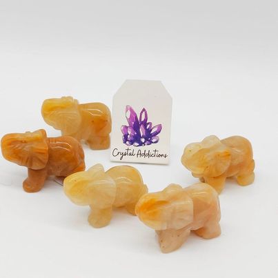 Yellow Jade Elephants