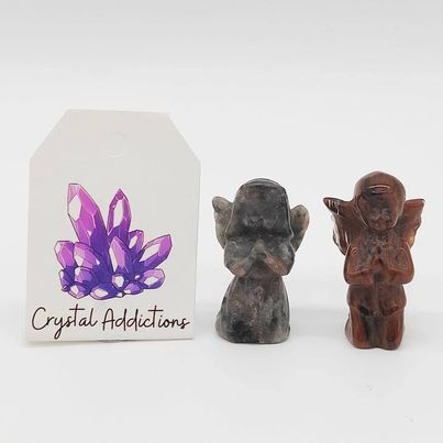 Yooperlite & Mahogany Obsidian Angel Set # 107