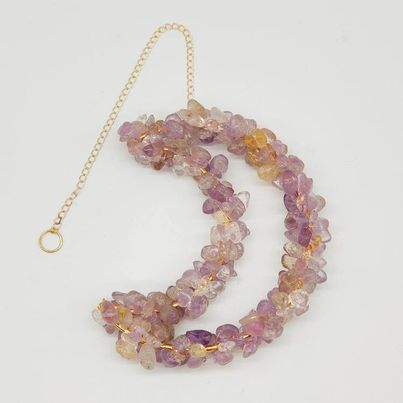 Ametrine Moon Chip Hangers