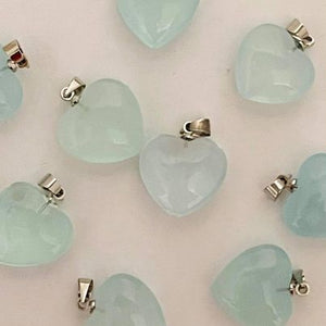 Aquamarine Heart Pendant