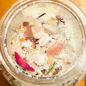 Bath Salts + Crystals - Rose Quartz