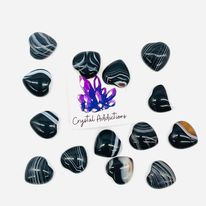 Black Agate Small Hearts