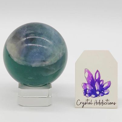 Blue Fluorite Sphere # 127