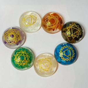 Chakra Chip Orgone Resin Set